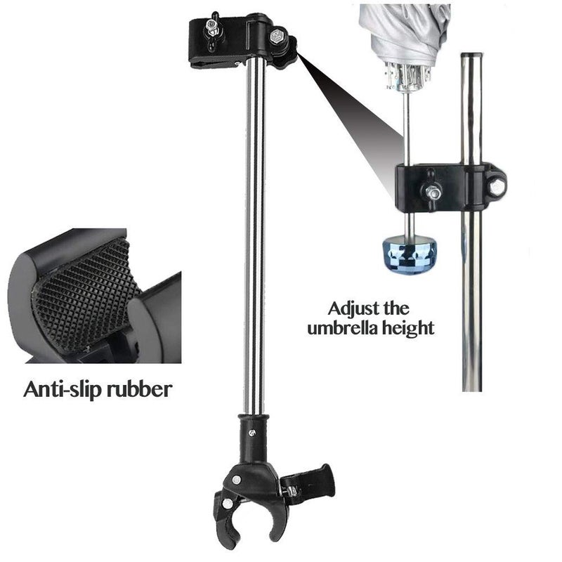 Yobee Adjustable Umbrella Mount Holder No Need Any Tooling to Attach Umbrella Clamp, Umbrella Connector Holder to Wheelchairs, Walker, Rollator, Bike, Pram, Stroller - Image 2